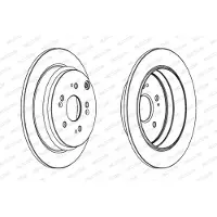 FERODO Jarrulevyt DDF1608C takana, täysi, 2 Kappale
