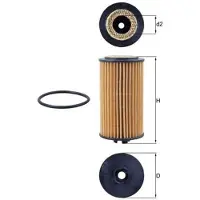 MAHLE ORIGINAL Mahle OX 978D öljynsuodatin – Korkeus 105,4 mm, Halkaisija 61 mm - Opel - Astra, Insignia, Zafira, Cascada