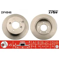 TRW Jarrulevy (1kpl) DF4946