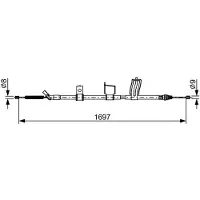 Bosch Vaijeri, käsijarru 1 987 482 628 oikea