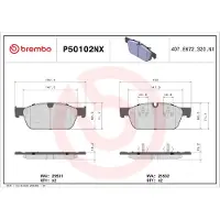 Brembo Jarrupalasarja (4kpl), levyjarru P50102NX