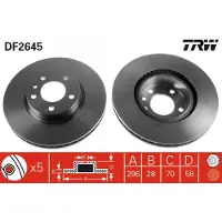 TRW Jarrulevy (1kpl) DF2645