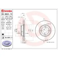 Brembo Jarrulevy (1kpl) 09.9824.11