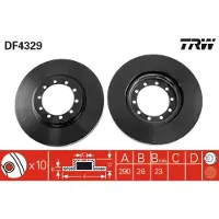 TRW Jarrulevy (1kpl) DF4329
