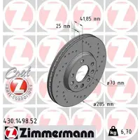 ZIMMERMANN Jarrulevy (1kpl) 430.1498.52