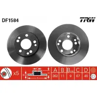 TRW Jarrulevy (1kpl) DF1584