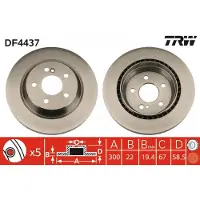 TRW Jarrulevy (1kpl) DF4437
