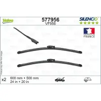 Valeo Pyyhkijänsulka Silencio 577956, 600/500mm, Edessä, 2 Kappale