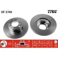 TRW Jarrulevy (1kpl) DF2769
