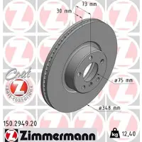 ZIMMERMANN Jarrulevy (1kpl) 150.2949.20