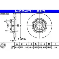 Ate Jarrulevy Power Disc 24.0325-0172.1, 1 Kappale