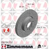 ZIMMERMANN Jarrulevy (1kpl) 250.1347.52