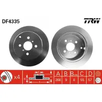 TRW Jarrulevy (1kpl) DF4335