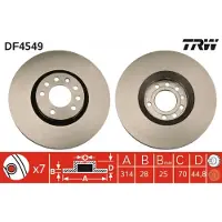 TRW Jarrulevy (1kpl) DF4549