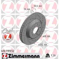 ZIMMERMANN Jarrulevy (1kpl) 610.1199.52