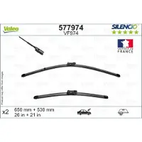 Valeo Pyyhkijänsulka Silencio 577974, 650/530mm, Edessä, 2 Kappale