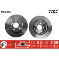 TRW Jarrulevy (1kpl) DF4355