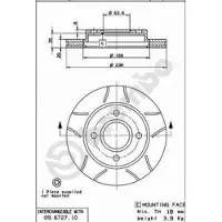 Brembo Jarrulevy (1kpl) 09.6727.77
