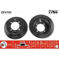 TRW Jarrulevy (1kpl) DF4193