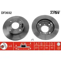 TRW Jarrulevy (1kpl) DF3032
