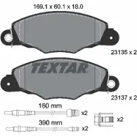 Textar Jarrupalasarja (4kpl), levyjarru 2313503