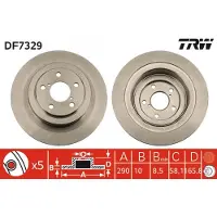 TRW Jarrulevy (1kpl) DF7329