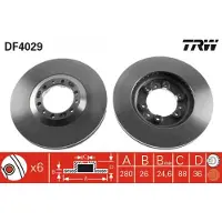 TRW Jarrulevy (1kpl) DF4029