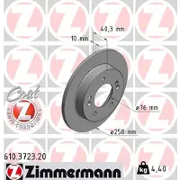 ZIMMERMANN Jarrulevy (1kpl) 610.3723.20