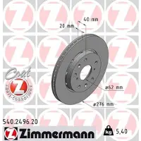 ZIMMERMANN Jarrulevy (1kpl) 540.2496.20