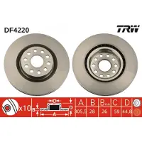 TRW Jarrulevy DF4220