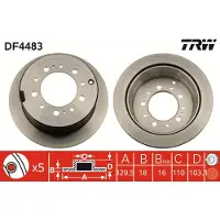 TRW Jarrulevy (1kpl) DF4483