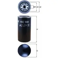 MAHLE ORIGINAL Polttoainesuodatin KC 188