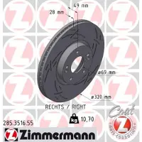 ZIMMERMANN Jarrulevy (1kpl) 285.3516.55