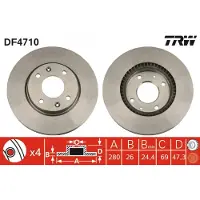 TRW Jarrulevy (1kpl) DF4710