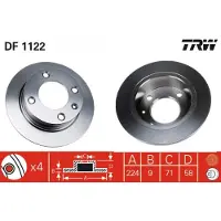 TRW Jarrulevy (1kpl) DF1122