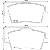 Brembo Jarrupalat Etu, P 86 031 - Lynk & co - 01