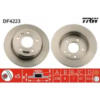 TRW Jarrulevy (1kpl) DF4223