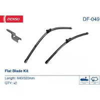 Denso Pyyhkijänsulka Flat Blades DF-049, 640/520mm, Edessä, 2 Kappale