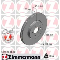 ZIMMERMANN Jarrulevy (1kpl) 430.2631.20