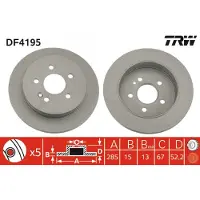 TRW Jarrulevy (1kpl) DF4195