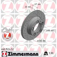 ZIMMERMANN Jarrulevy (1kpl) 460.1524.52