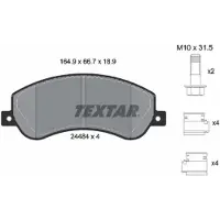Textar Jarrupalasarja (4kpl), levyjarru 2448404