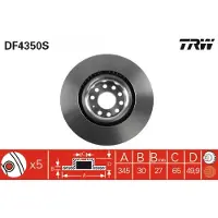 TRW Jarrulevy (1kpl) DF4350S