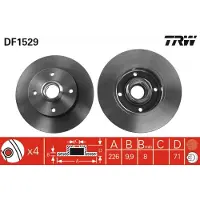 TRW Jarrulevy (1kpl) DF1529