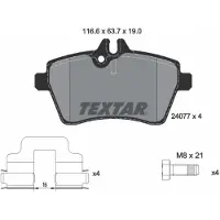 Textar Jarrupalasarja (4kpl), levyjarru 2407701