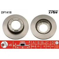 TRW Jarrulevy (1kpl) DF1418