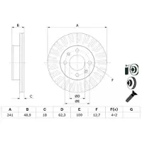 Bosch Jarrulevy (1kpl) 0 986 479 E73