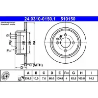 Ate Jarrulevy Power Disc 24.0310-0150.1, 1 Kappale