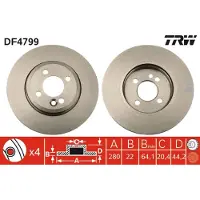 TRW Jarrulevy (1kpl) DF4799