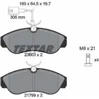Textar Jarrupalasarja (4kpl), levyjarru 2360301